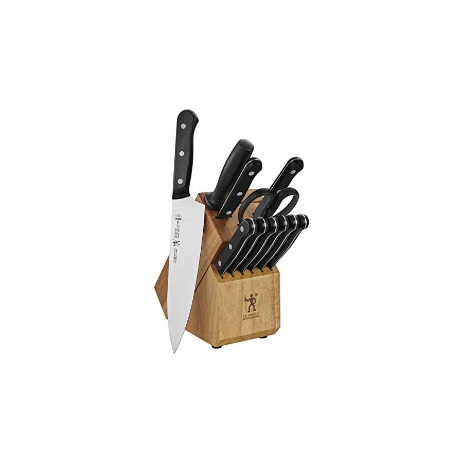 Henckels-International-Solution-12-pc-Knife-Block-Set-Natural-6-Steak-Knives-Pairing-Knife-Utility-Knife-Chefs-Knife-Sharpening-Steel-Kitchen-Shears Henckels International Solution 12-pc Knife Block Set - Natural | 6 Steak Knives, Pairing Knife, Utility Knife, Chef's Knife, Sharpening Steel & Kitchen Shears