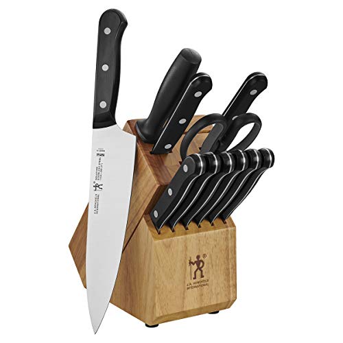 Henckels International Solution 12pc Knife Block Set Natural 6