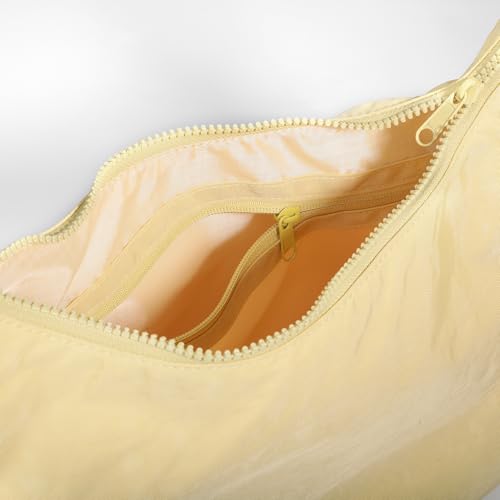 Image of FASTFAIRY Nylon Shoulder Bag - Adjustable Quilted Strap, Structured Slouchy Design with Interior Zip Pocket
