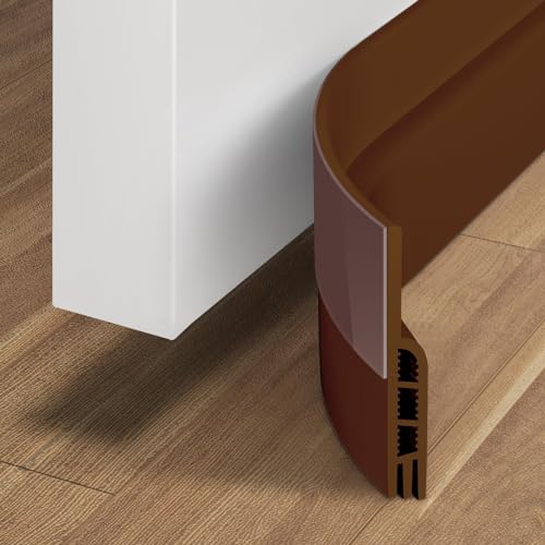 Image of Holikme Weather Stripping Door Draft Stopper Under Door Draft Blocker Door Sweep Noise Stopper Noise Stopper Strong Adhesive Brown