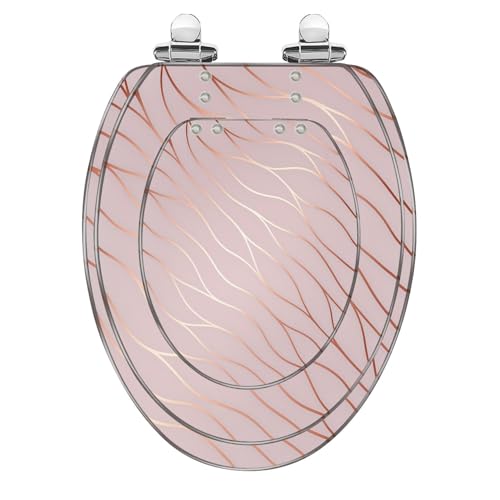 Elongated Toilet Seat with Toddler Potty Seat Rose gold seamless ...