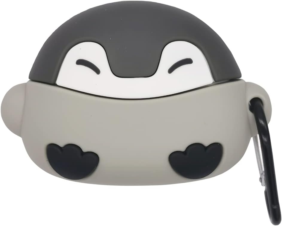 Compatible with Penguin AirPods Case Pro 2019, Men Women Protective Silicone Funny Kawaii Fashion Cartoon 3D Cute Cover Skin for AirPods Pro Penguin