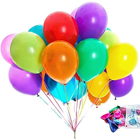 Hrobig Rainbow Balloons 100 Pack for Parties Cover