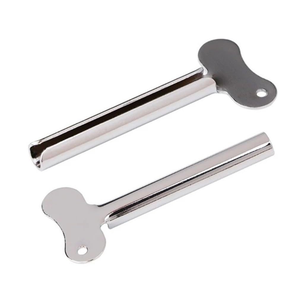 2Pcs Stainless Steel Toothpaste Squeezer, Tube Key Squeezers,Metal Tube Squeezer Key Toothpaste Roller Tube Wringer,Key Roller Dispenser Wringer Tools, for Paint, Cream, Cosmetic and Hair Dye