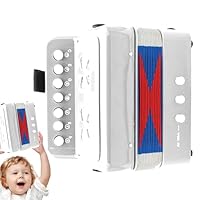 Musical Accordion Plaything – Child-Sized Instrument For Learning, Rhythmic Play | Portable Handheld Squeeze Box For Beginner Sound Exploration, Fun Birthday Present For Preschool Boys Or Girls Age 3+