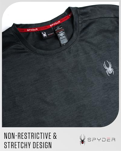 Spyder Men's Athletic T-Shirt - Active Performance Sports Tee - Dry Fit Short Sleeve Shirt (S-XL)4