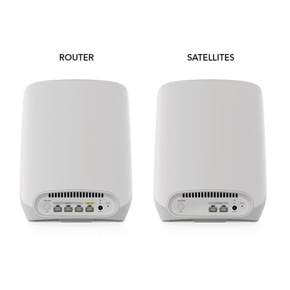 NETGEAR Orbi Sistema de Red de Malla WiFi 6 (RBK763S) – Router & 2 Extensor Satélites, características Seguridad, hasta 5,4 Gbps, Cubre 525 m², 75 Dispositivos, Armor Gratuita