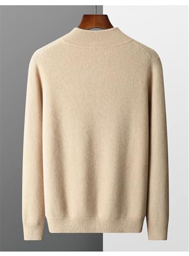 Fall and Winter Wool Men's Stand Collar Thickened Sweater Cardigan Cashmere Sweater Casual Knitted Tops2