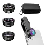 3-In-1 Obiettivo Per Smartphone 120° Weitwinkelobjektiv 210° Fischaugenobjektiv 25x Makroobjektiv Kompatibel Mit Den Meisten Mobiltelefonen