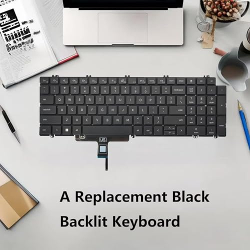 Image of Replacement Keyboard for Dell Latitude 5520 5521 5530 5531 5540,Latitude 15 3540, Precision 3560 3561 3570 3571 3580 3581 7670 7680 7770 7780 Series Laptop US Layout with Backlit N7N16 0N7N16