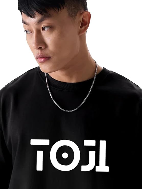 Image of Moonshine Anime Jujutsu Kaisen Oversized Black Loose Baggy Fit Drop Shoulder Half Sleeves Pure 100% Cotton Heavy Premium Fabric TOJI T-Shirt for Men