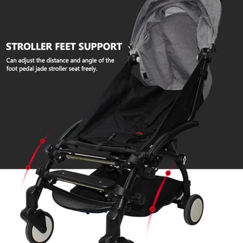 Image of Adjustable Stroller Footboard Pedal Universal Baby Footrest Plastic Stroller Accessories with Telescopic Extension for Various Models
