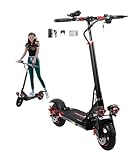 Electric Scooters Adult Powerful Folding Scooter - 40-55km Range, 48V 15AH Large Range, 10" All-Terrain Tires, IP54, Double Disc Brakes, Cruise Control,Gifts for Adults and Youth During Holidays
