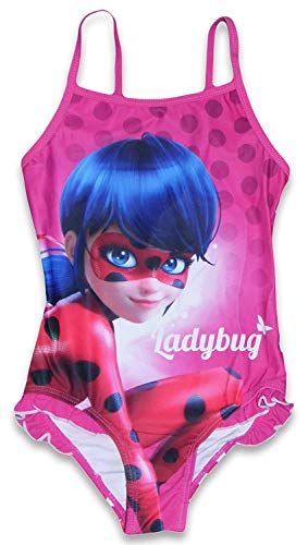 Preisvergleich Produktbild Miraculous Ladybug Mädchen Badeanzug (Rosa, 4 Jahre)