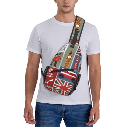 Mochila cruzada con estampado símbolos de Inglaterra miniatura 7