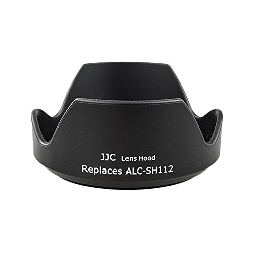 Sombrilla para lente JJC LH-112 tipo tulipa para lentes Sony E 35mm f/1.8 OSS, FE 28mm f/2.0, E 16mm f/2.8 y E 18-55mm f/3.5-5.6 OSS, reemplazo de ALC-SH112 miniatura 1