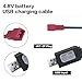 4.8V USB Charger Cable with JST 2 Pin Plug Compatible RC Car RC Plane RC Tank RC Boat and Other Remote Control Toys for Universal 4.8V 2S Lipo Battery (1)