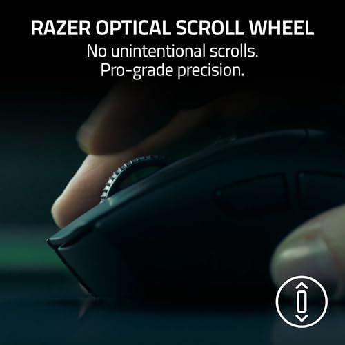 Image of Razer DeathAdder V4 Pro Wireless Gaming Mouse: 57g Lightweight - HyperSpeed Wireless Gen-2 - Optical Scroll Wheel - Optical Switches Gen-4 - Focus Pro 45K Sensor Gen-2 - Up to 150 Hr Battery - White