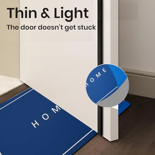 Image of MAXOSHINE PVC Bathroom Mats Anti Slip | Water Absorbent Bath Floor Mat | Quick Dry Anti Skid Bathroom Mats for Home | Door Mat for Wet Area 40x60 CM (Home Blue)
