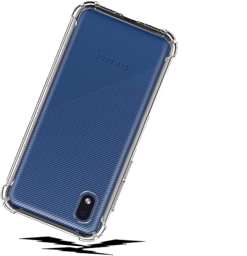 Image of BOXXO Flexible Back Cover for Samsung Galaxy A01 Core | Back Cover Transparent Clear Shockproof Case Four Corner Protection | Slim Protective Mobile Phone Cover for Samsung Galaxy A01 Core