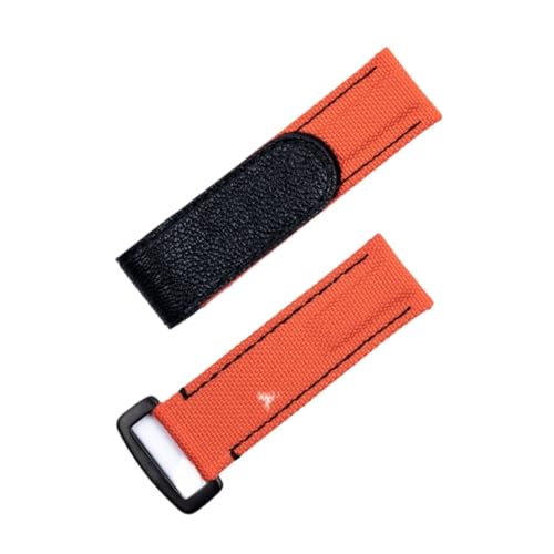 Bracelet montre nylon et cuir orange 21mm idéal pour le quotidien