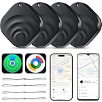 4 Pack Dual System Tracker for iOS and Android Bluetooth Tracker Smart Tags Compatible with Apple Find My (iOS) & Google's Find Hub(Android) for Keys, Luggage, Wallet, Vehicles