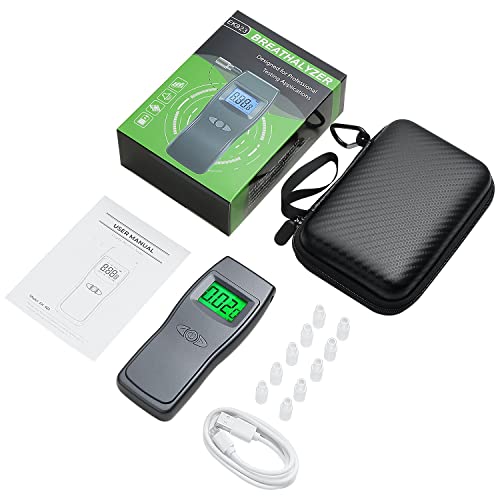 Breathalyzer Professional Alcohol Tester By Belladdy Inc – Usb Rechargeable Portable, Comes With 10 Mouthpieces, Ek923 #TOP4