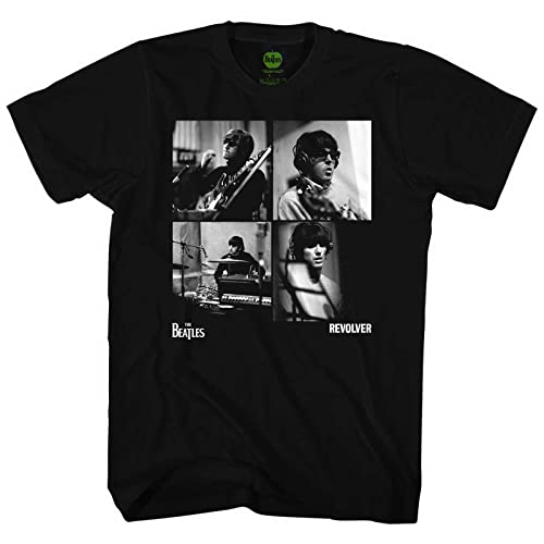 Rock Off The Beatles Revolver Studio Shots Officiel T-Shirt Hommes Unisexe (X-Large) - Les Beatles, Paul McCartney, John Lennon, RIngo Starr, George Harrison Rock Off The Beatles Revolver Studio Shots Officiel T-Shirt Hommes Unisexe (X-Large)