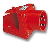  Interflex PCE-Klinkenstecker mit Gerät Schutz 32 A 3-polig + neutral 400 V 6 Stunde/S Rot