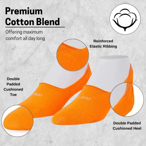 Image of Odd Sox - Basix Large No Show Socks - Soft Cotton Blend Low Profile Athletic Fit - Pastel & Bright Colors