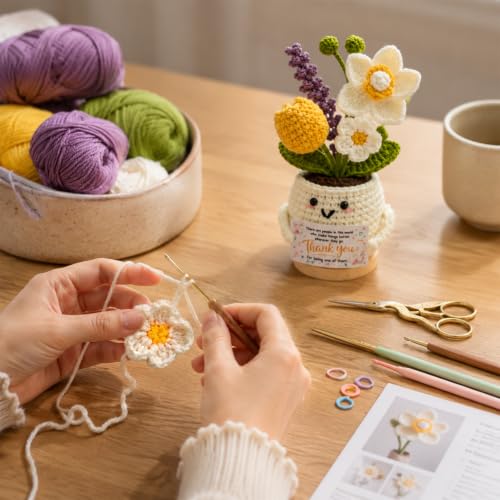 Thank You Gifts for Women, Crochet Orchid Flower, Emotional Support Crochet - Image 4
