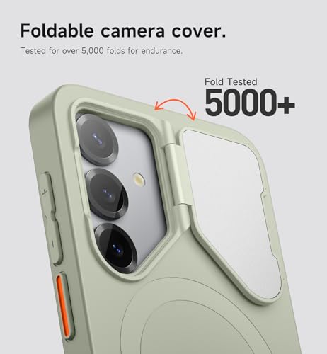 Image of SURITCH for Samsung Galaxy S25+ Plus Phone Case, Magnetic Shockproof Protective Cover with Camera Cover & Adjustable Metal Kickstand for Galaxy S25+ Plus(2025)-Sage Green