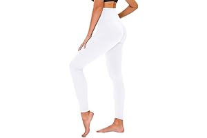 High Waisted Leggings for Women: Opaque Tummy Control Yoga Pants with Pockets