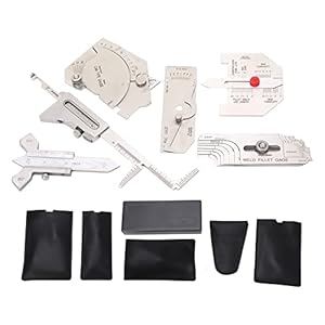 GRCFUMO 6-Stcs Schweißmessgeräte Winkellehren Set