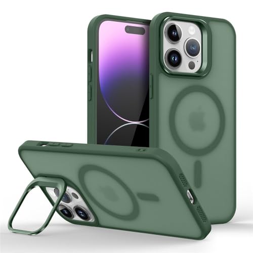 Étui métallique iPhone 16 Pro Max vert foncé mat, finition luxe et protection d'objectif