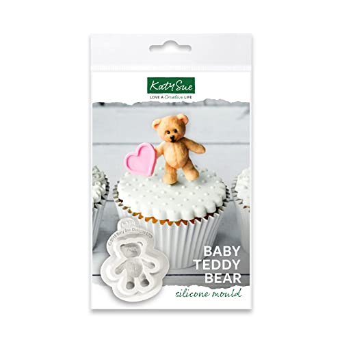 Katy Sue Designs Baby Teddy Bear moule en silicone pour la décoration de gâteau, Cupcakes, Sugarcraft, bonbons et argile, sécurité alimentaire CE0026 Katy Sue Designs Baby Teddy Bear moule en silicone pour la décoration de gâteau, Cupcakes, Sugarcraft, bonbons et argile, sécurité alimentaire CE0026