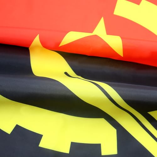 Image of AZ FLAG - Angola Flag - 3x5 Ft - Light Polyester Angolan Banner with Two Brass Eyelets - Fade Resistant - Vivid Colors - 3' x 5' Feet - 150x90 Cm