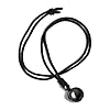 JSDDE Black Obsidian Crystal Round Stone Pendant Necklace Healing Crystals Gemstone Bead Necklace for Men Women #4