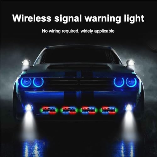 Luz de señal intermitente solar para coche y moto: pack de 10 luces de parada estroboscópicas 3