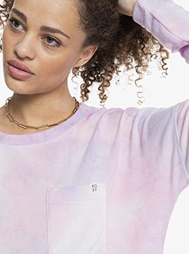 Roxy Womens Sunshine Spirit Cosy Long Sleeve Tie-Dye Top Pullover Sweater, Orchid Petal No Flowers Fly T, Large Us #TOP3
