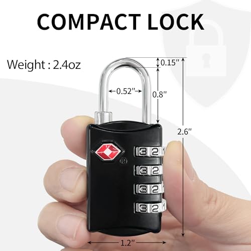Image of Sutekus Combination Lock 4 Digit Combination Padlock Waterproof Resettable Lock for School Gym Sports Locker, Fence, Toolbox, Case, Hasp Cabinet Storage, 2Pack (Short Shackle)
