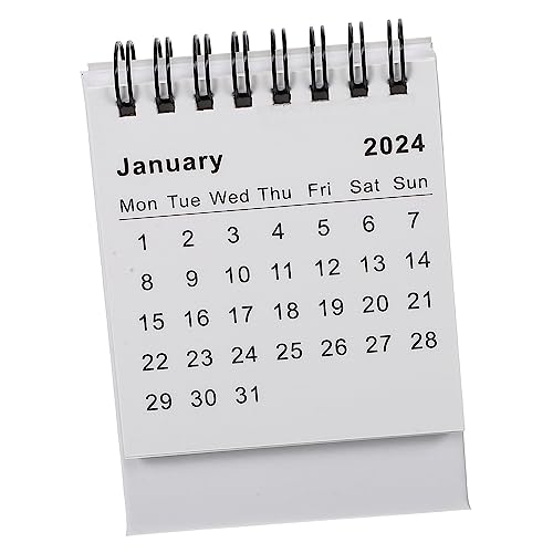 SOPOTUTU 年折りたたみ卓上カレンダー ミニ スタンド式デスクプランナー ホ