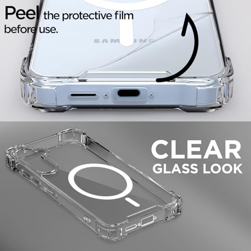 Image of Pikkme Back Cover for Samsung Galaxy A35 5G Mag-Safe Shockproof PC + TPU Protective Case Magnetic Support Bumper Case (Transparent Mag-Safe)