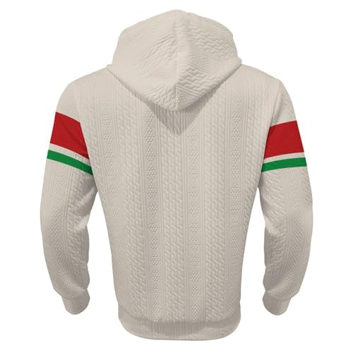 Men's Novelty Color Block Pullover Fleece Hoodie Long Sleeve Casual Sweatshirt with Pocket Striped Autumn Hoodie3