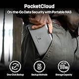 STATIONPC PocketCloud Portable NAS with M.2 NVMe & SD Slots, up to 8TB Capacity (Diskless), One-Click Backup,Supports Wi-Fi 6, LCD Display, App Control, 3200mAhx2 Replaceable Batteries for Outdoor Use
