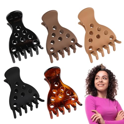 UIEXEA Clip para Volumen de Cabello, 5 Piezas Elevadores de Raíz para Rizos Elásticos y Clip para Cabello Grueso