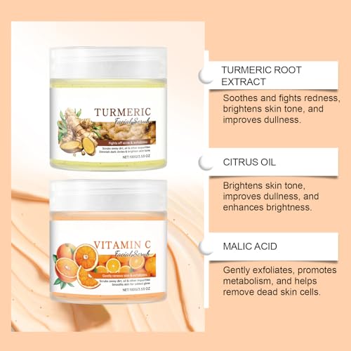 Teint uniforme nettoyant profond gommage visage vitamine C