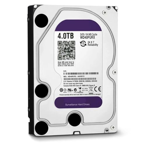 JXCHSWOU Disco Duro Interno de vigilancia de 4 TB, 3,5', 64 MB de caché, SATA III, 6 GB/s, 1 TB, 2 TB, 3 TB, HDD HD for CCTV, DVR, NVR(10T)