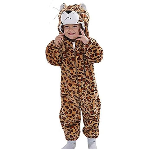 Doladola Unisex Baby Hooded Cartoon Animal Romper Toddler's Jumpsuit Baby's Outfit Infant's Pajama(6-12 Months,Leopard) Cover