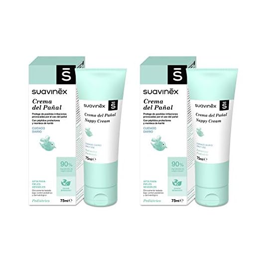 Suavinex Pack 2 x Crema Pañal para Bebés, Protege de Irritaciones Y Rojeces, Apta para Pieles Sensibles, 90% Ingredientes de Origen Natural, Verde, 2 x 75 Mililitros